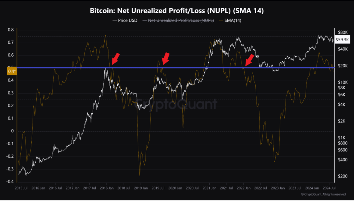 Bitcoin NUPL chart